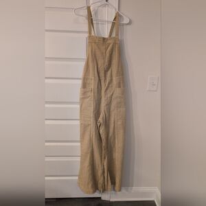 Free People Beige Overalls